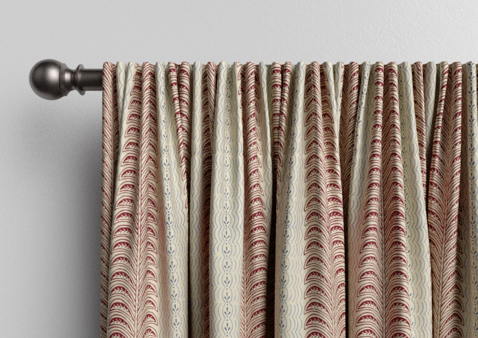 Land & Shore Fintra Stripe, Red Blue - Made to Measure Curtains - Image 9